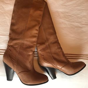 DV Dolce Vita Camel Pax Knee High Leather Boots